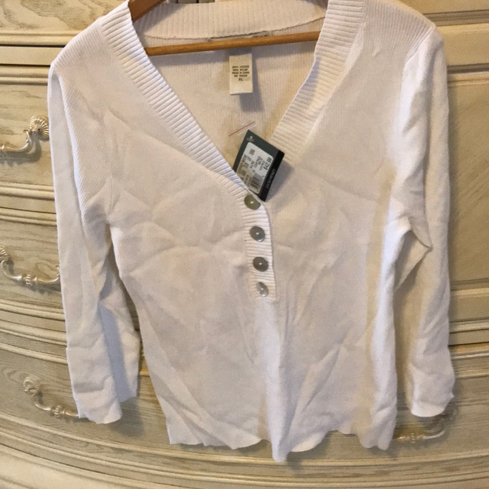 Women’s Geoffrey Beene Sport XL 3/4 SLV Henley New
